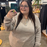 Changing Seasons Henley Sweater - Oatmeal