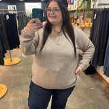 Changing Seasons Henley Sweater - Oatmeal