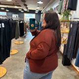 Changing Seasons Henley Sweater - Rust