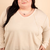 Cider Season Ribbed Top in Oatmeal