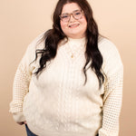 Clara Textured Knit Sweater in Ivory - K & Company