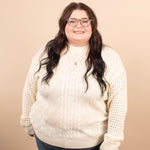 Clara Textured Knit Sweater in Ivory - K & Company