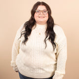 Clara Textured Knit Sweater in Ivory - K & Company