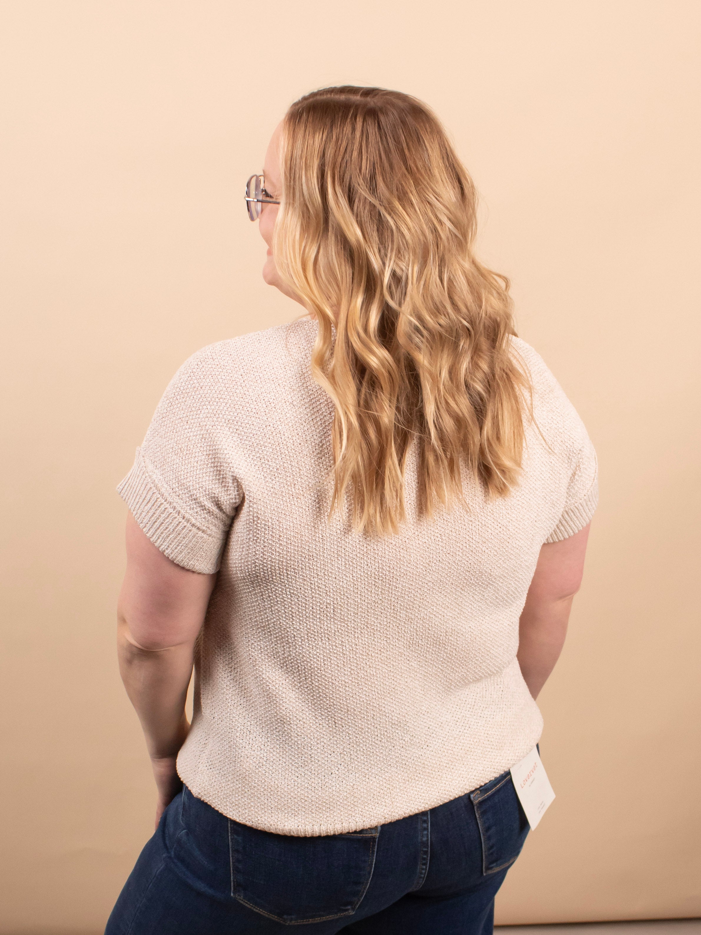 Cloudlight Knit Top in Beige - K & Company