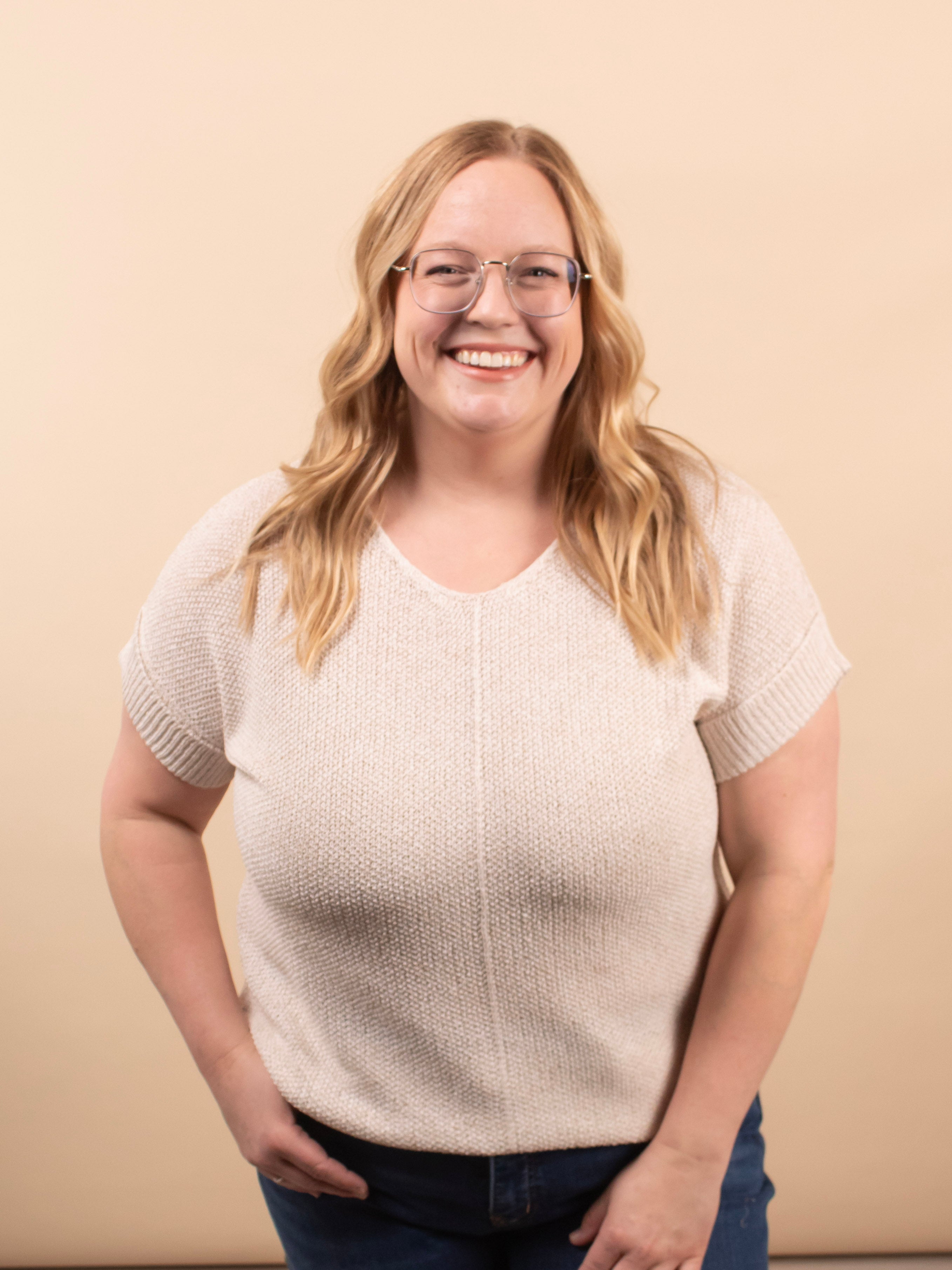 Cloudlight beige lightweight knit top women's boutique clothing sizes S-3XL