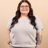 Cloudlight Knit Top in Grey - K & Company