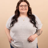 Cloudlight Knit Top in Grey - K & Company