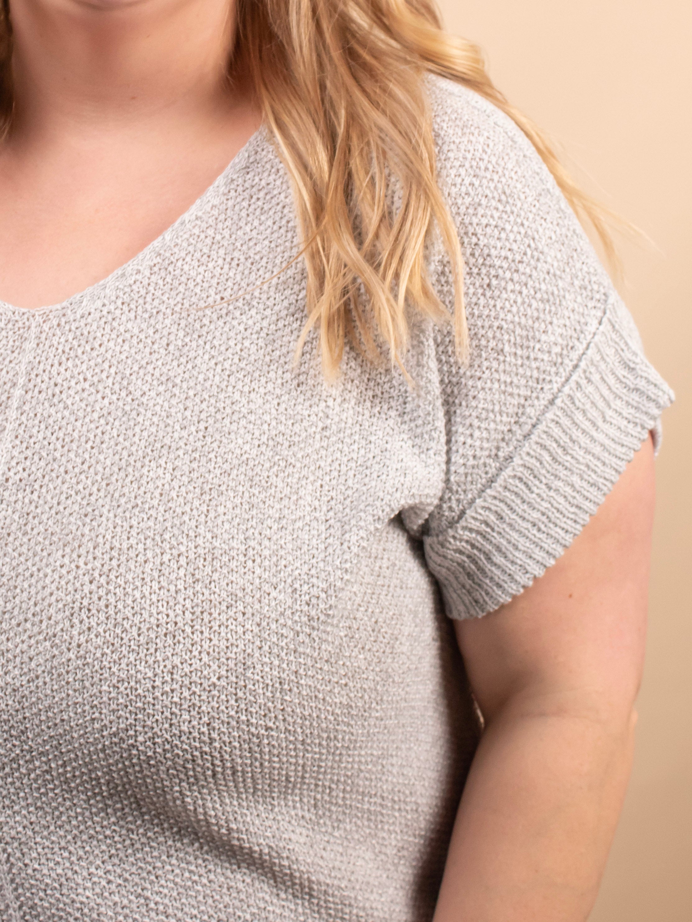 Cloudlight Knit Top in Grey - K & Company