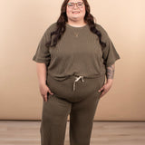 Clover Ribbed Pants – Dark Olive (Pants Only) - K & Company