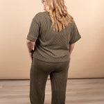 Clover Ribbed Pants – Dark Olive (Pants Only) - K & Company