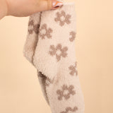 Cocoa Daisy Fuzzy Socks