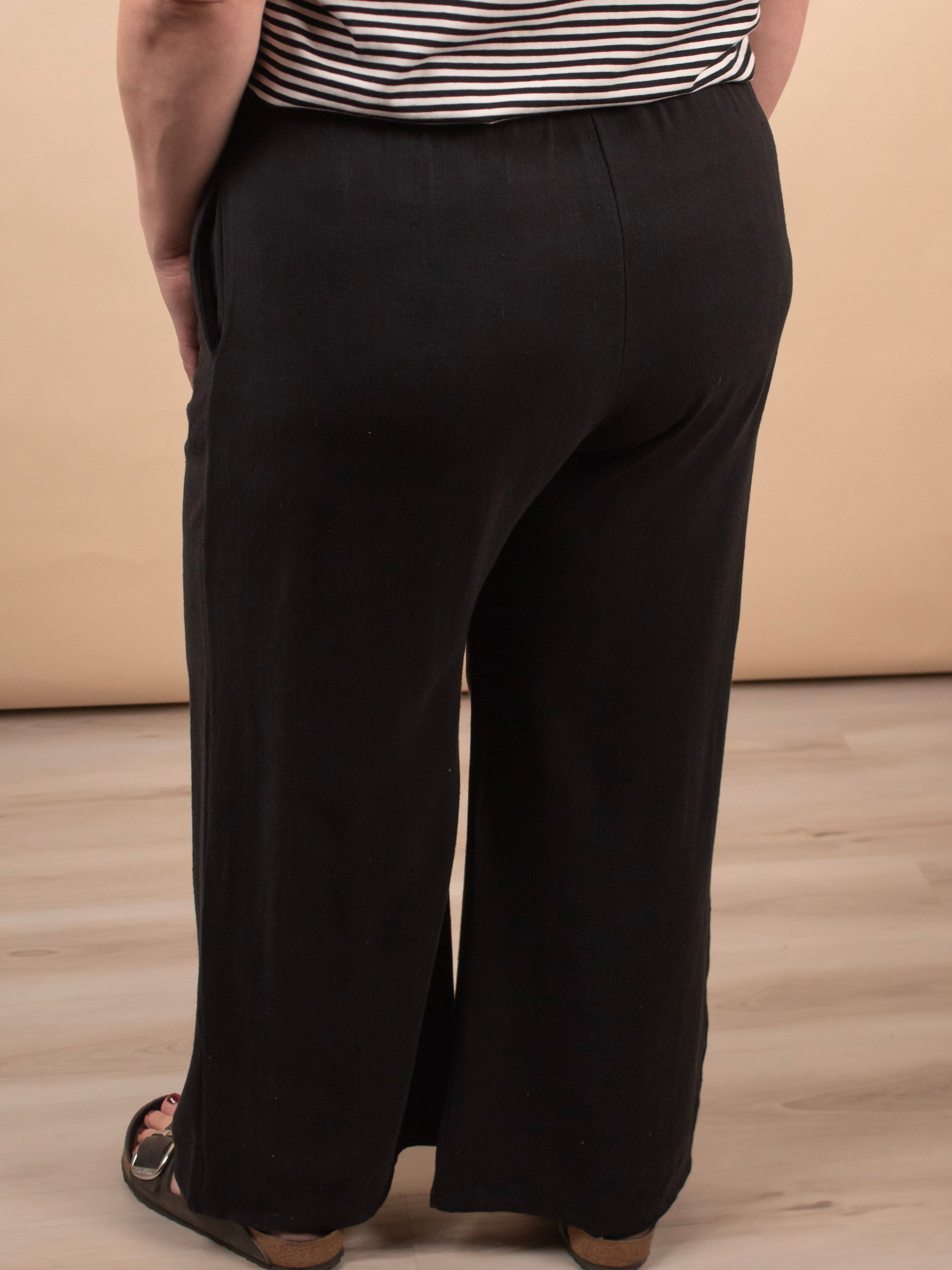 Comfort Flow Pants in Black - K & Company