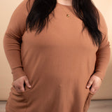 Comfy Coverage Pocket Sweater in Latte