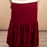Cozy Gathering Maxi Skirt in Merlot