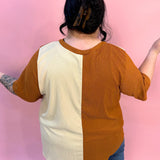 Crepe Color Block Top