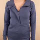 Crisp Air Scuba Halfzip in Slate Blue
