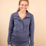 Crisp Air Scuba Halfzip in Slate Blue