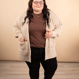 Crisp Morning Cardigan in Beige