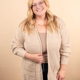 Crisp Morning Cardigan in Beige