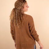 Crisp Morning Cardigan in Caramel