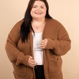Crisp Morning Cardigan in Caramel