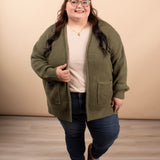 Crisp Morning Cardigan in Olive