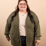 Crisp Morning Cardigan in Olive