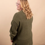 Crisp Morning Cardigan in Olive