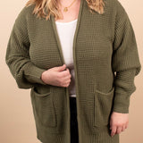 Crisp Morning Cardigan in Olive