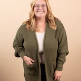 Crisp Morning Cardigan in Olive