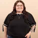 Delilah Ribbon Sleeve Top - K & Company