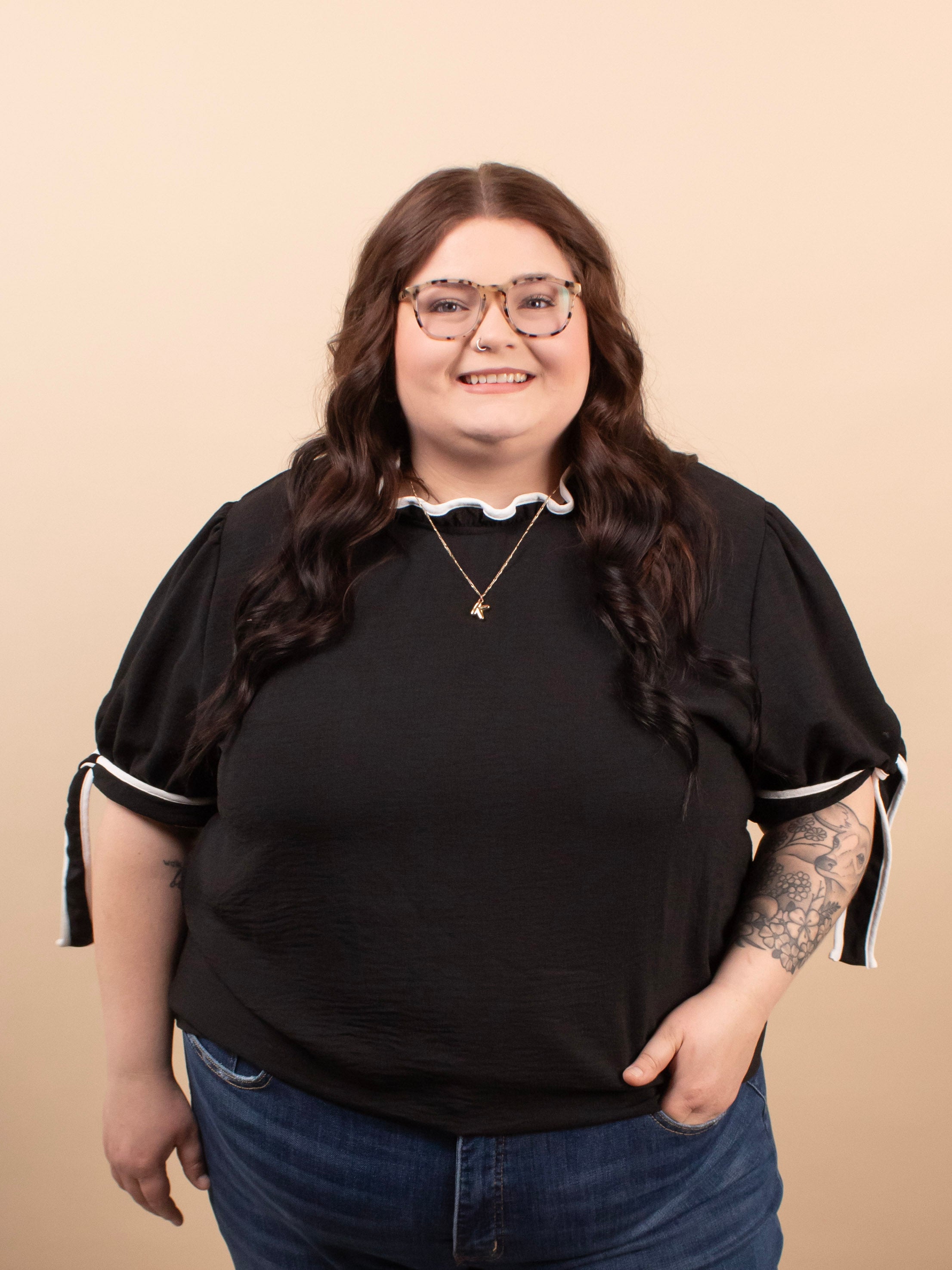 Delilah Ribbon Sleeve Top - K & Company