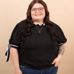 Delilah Ribbon Sleeve Top - K & Company