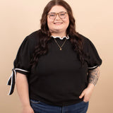 Delilah Ribbon Sleeve Top - K & Company