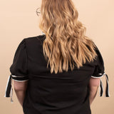 Delilah Ribbon Sleeve Top - K & Company