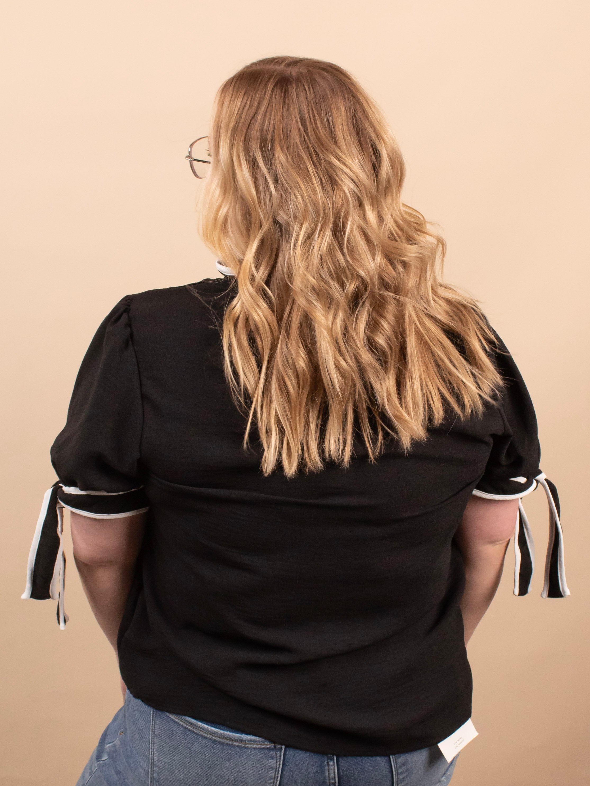 Delilah Ribbon Sleeve Top - K & Company