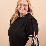 Delilah Ribbon Sleeve Top - K & Company