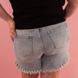 Dylan Lightwash Frayed Hem Shorts