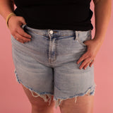 Dylan Lightwash Frayed Hem Shorts