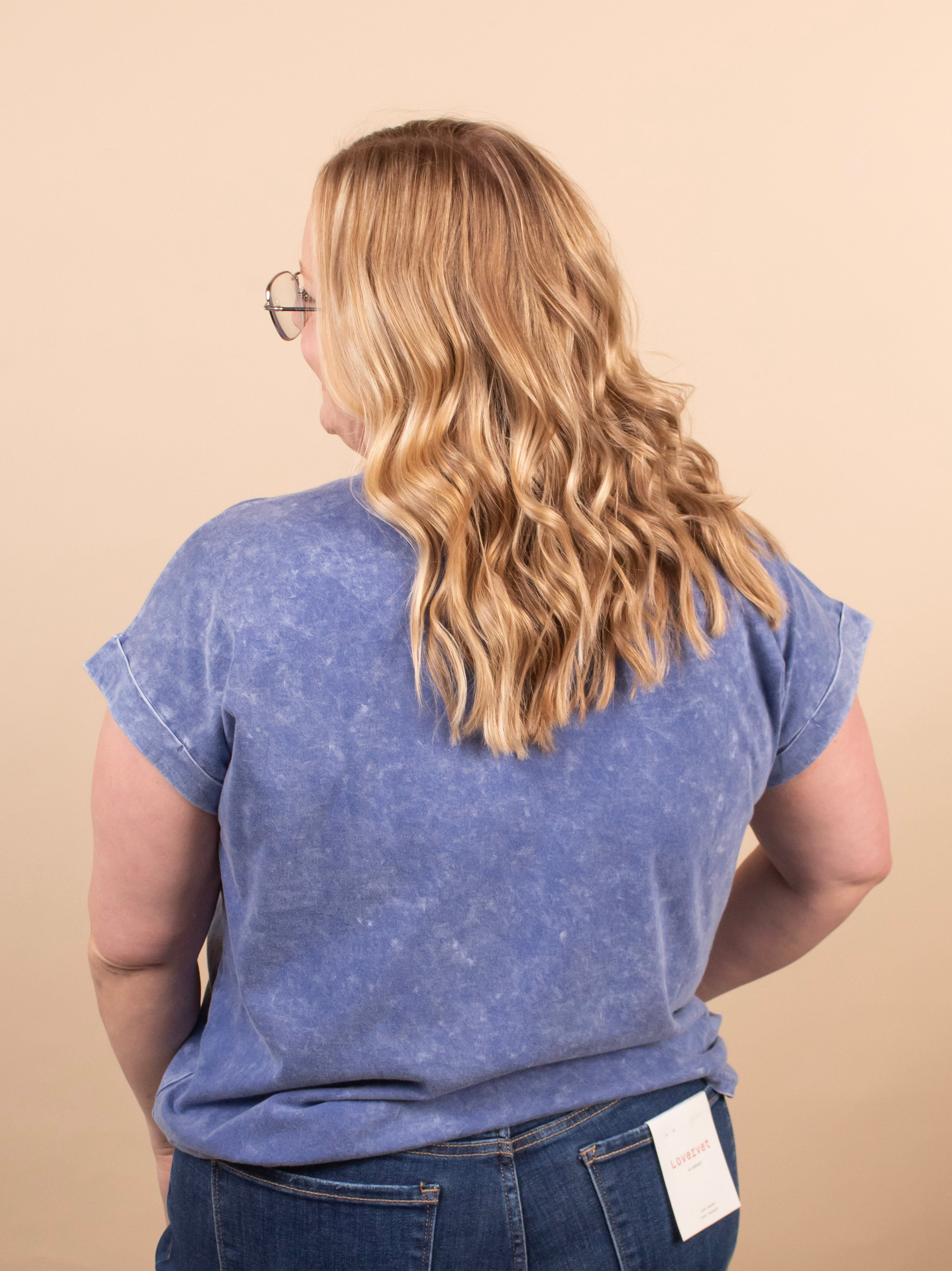 Simple Clean Tee Easy Days Mineral Wash Tee in Coastal Blue | Women’s S-3XL Casual Blue ...