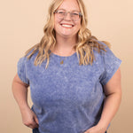 Easy Days Mineral Wash Tee – Coastal Blue - K & Company