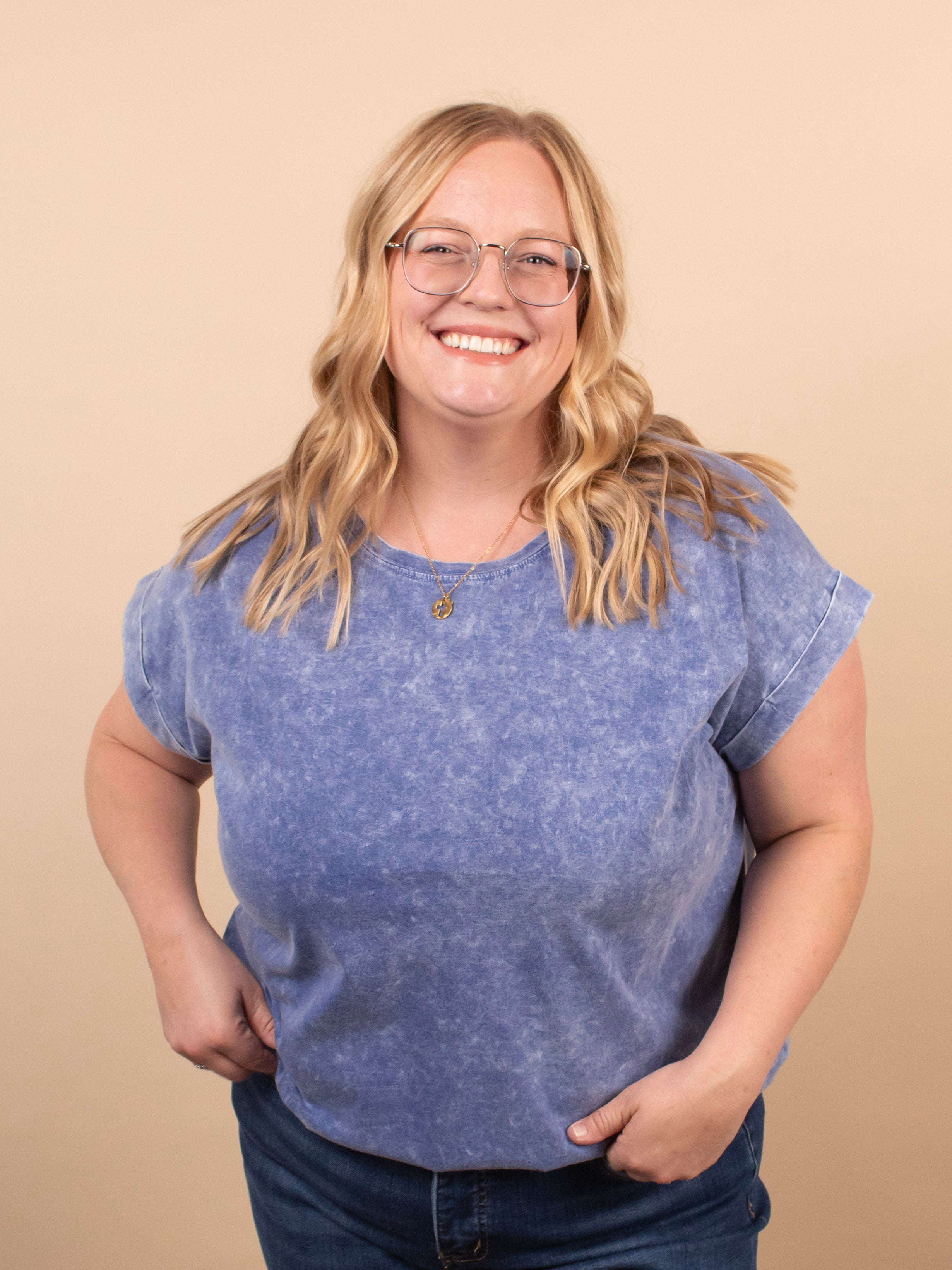 Easy Days Mineral Wash Tee – Coastal Blue - K & Company