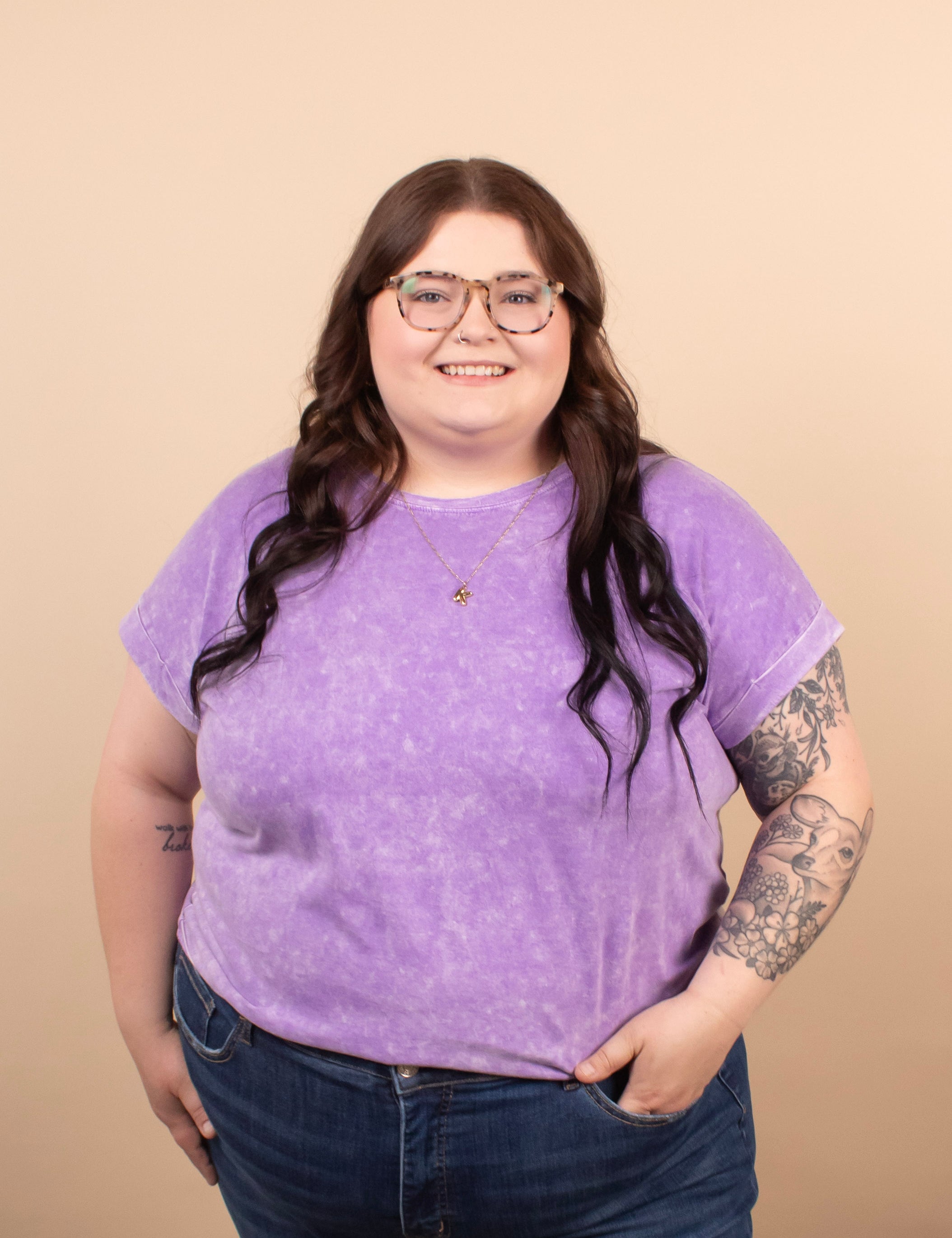 Easy Days Mineral Wash Tee – Lavender Haze - K & Company