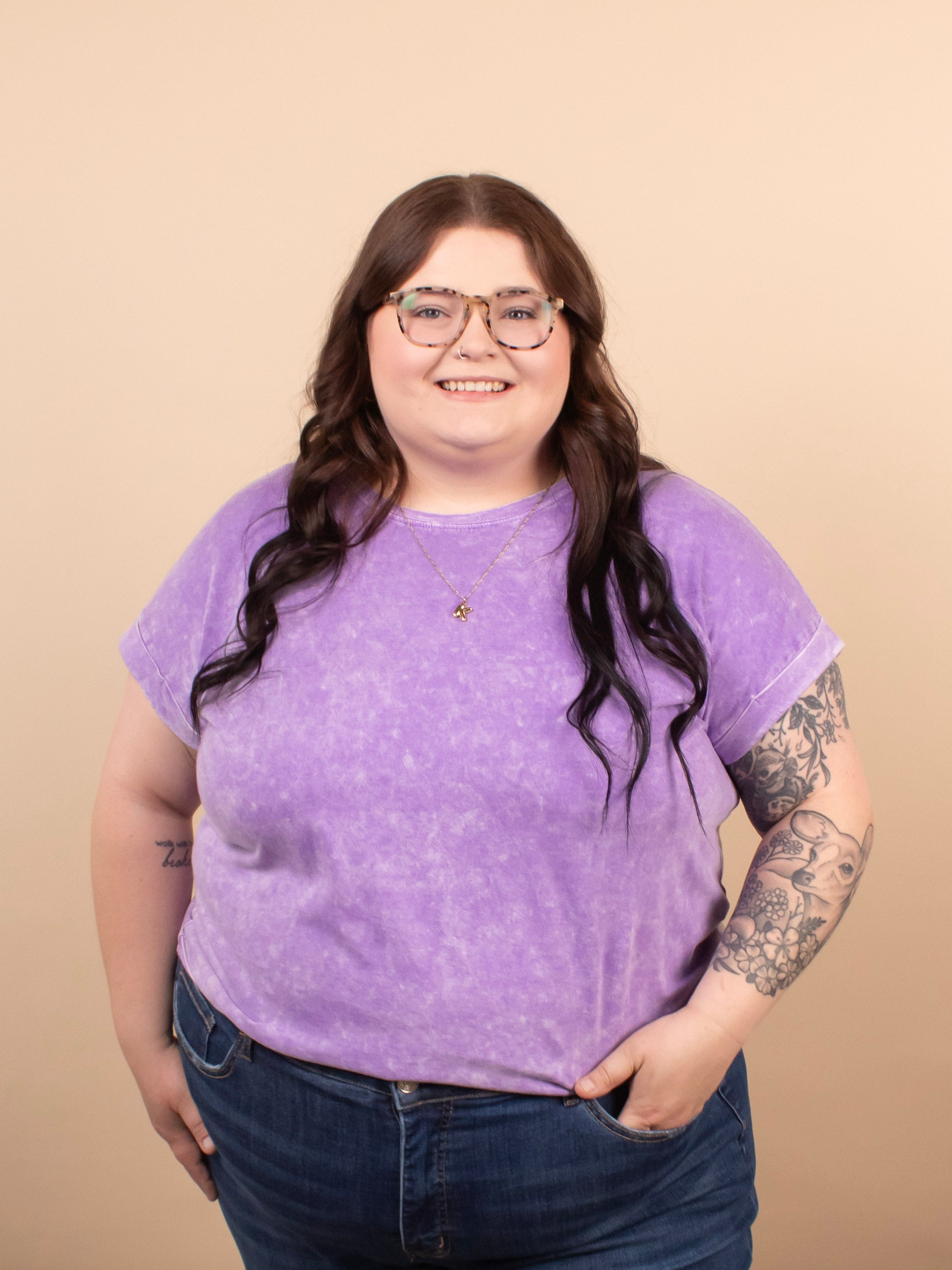 Easy Days Mineral Wash Tee – Lavender Haze - K & Company