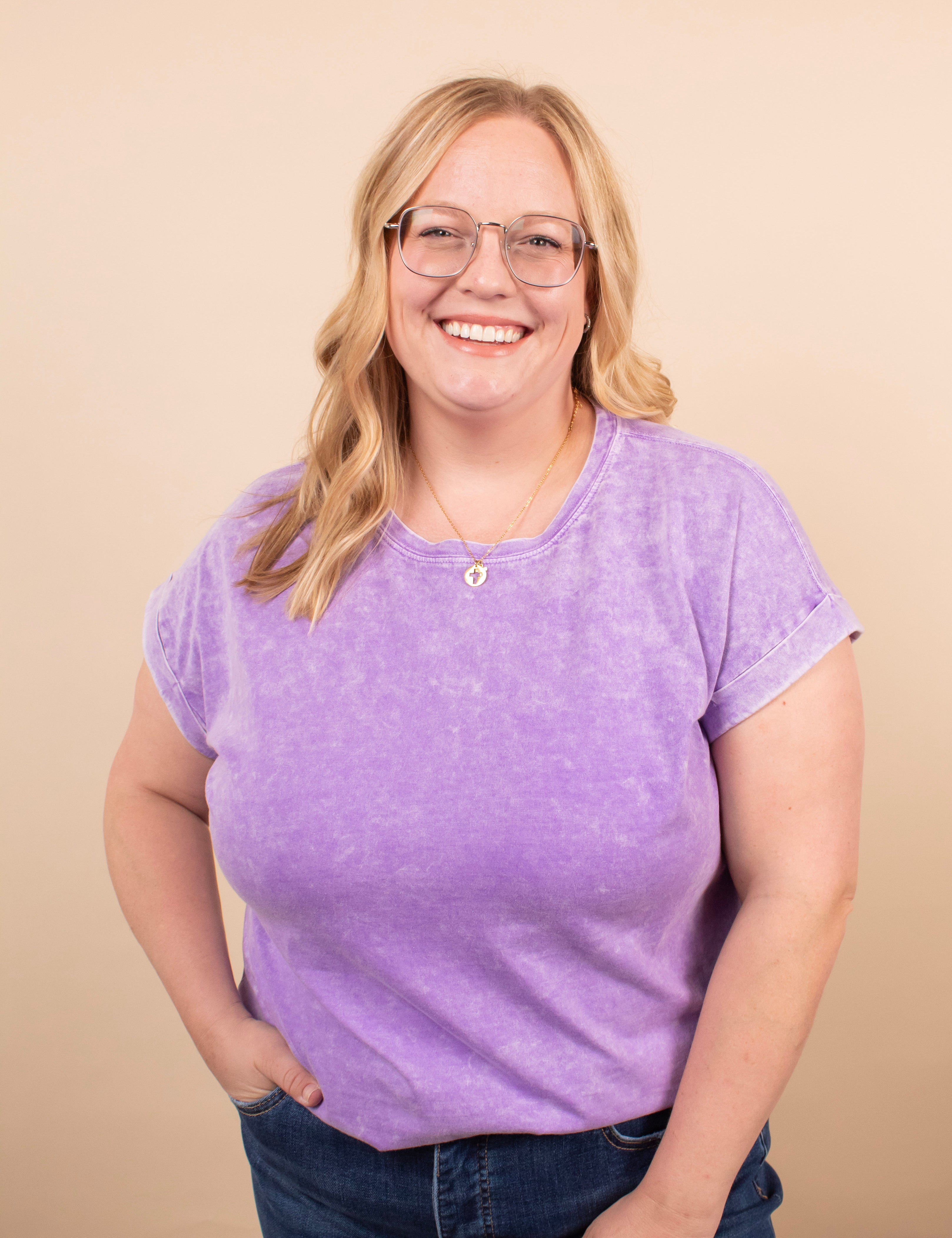 Easy Days Mineral Wash Tee – Lavender Haze - K & Company