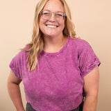 Easy Days Mineral Wash Tee – Plum