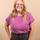 Easy Days Mineral Wash Tee – Plum