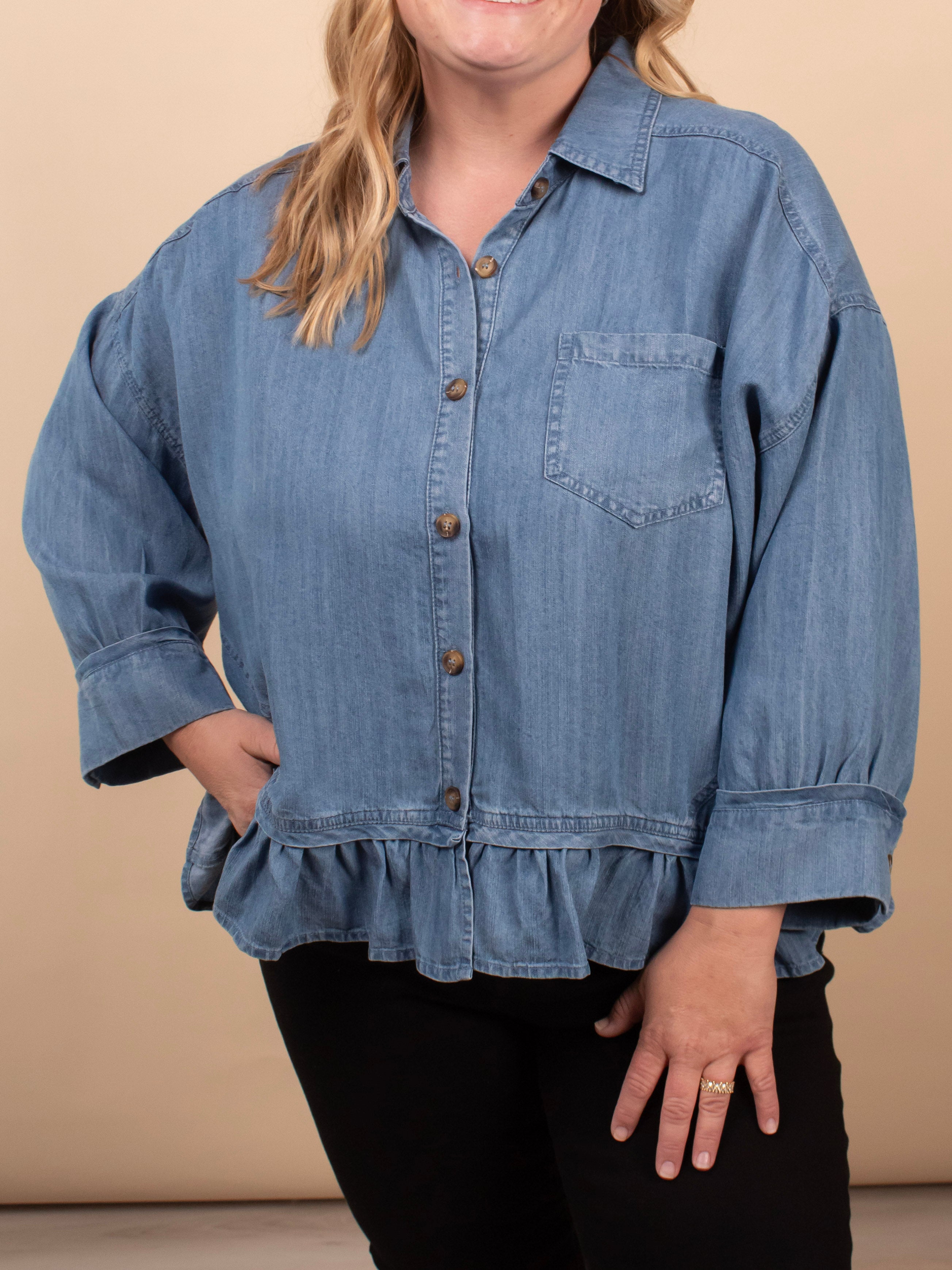 Easy Does It Button-Up - K & Company