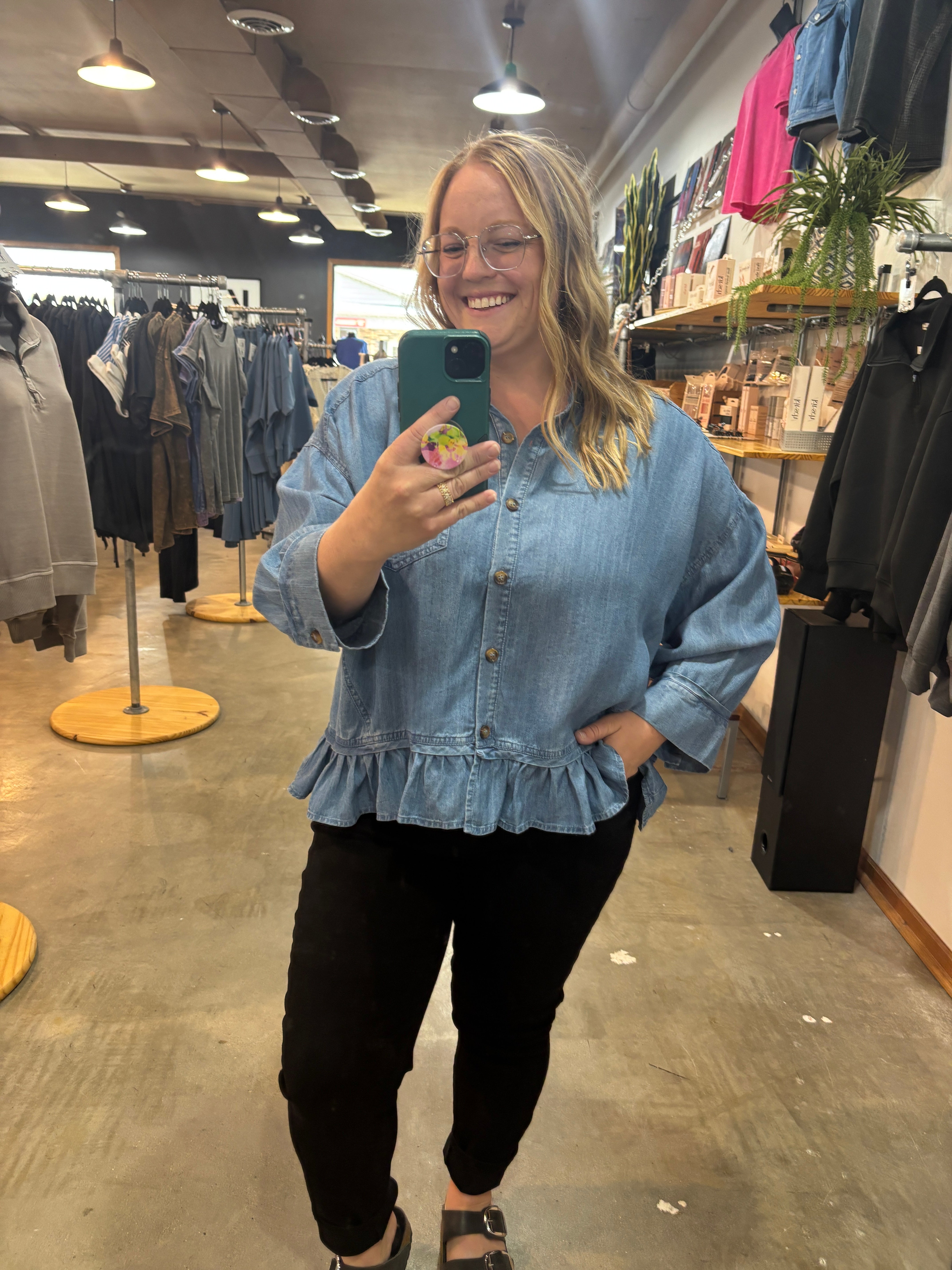 Easy Does It Button-Up - K & Company