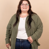 Easy Layers Gauze Button Down - Green